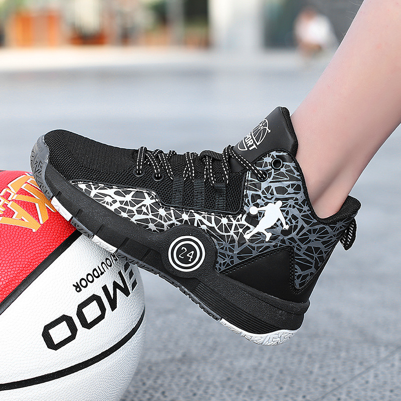 Boys Mesh Breathable Durable Casual Basketball Sneakers photo 3