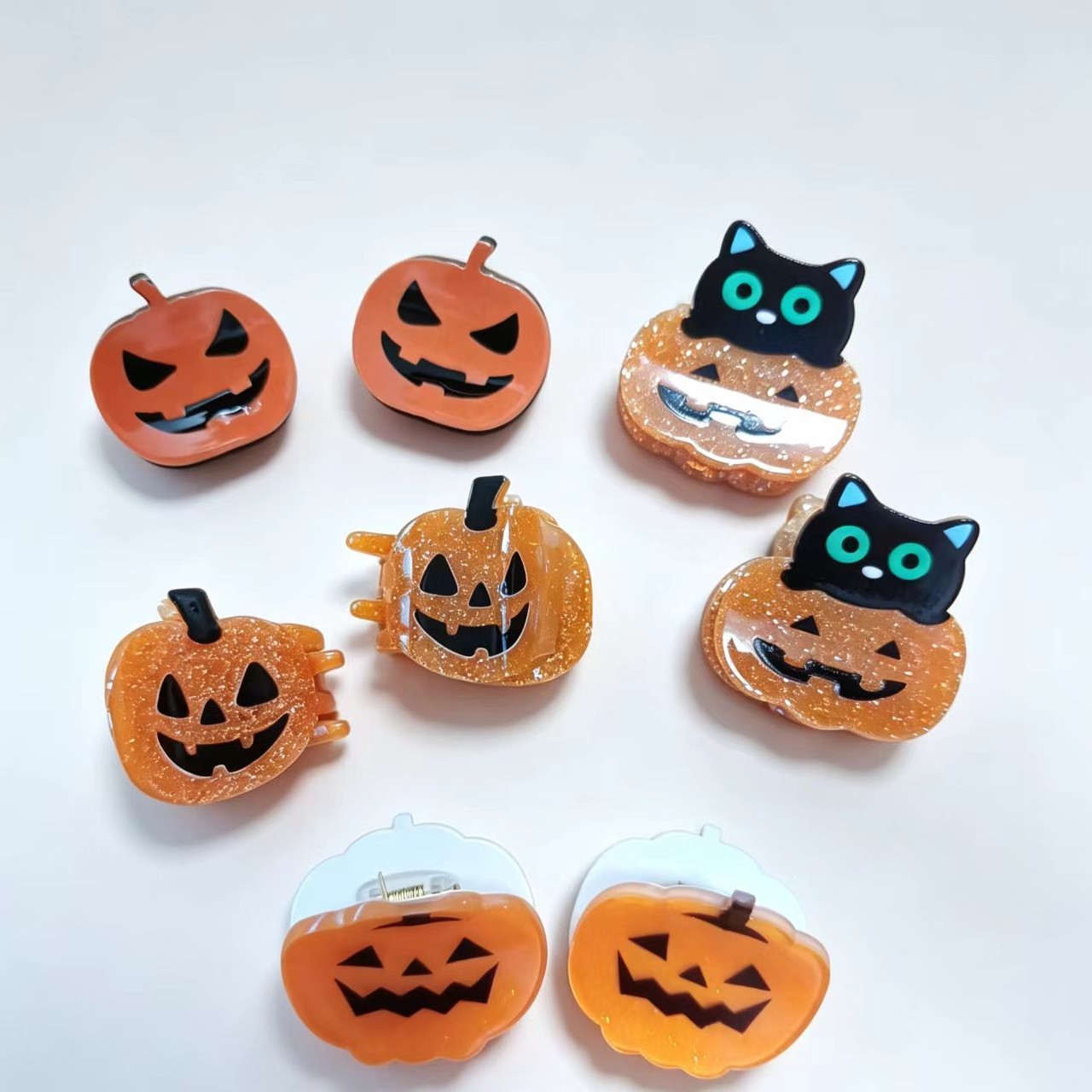 Cute Spooky Pumpkin Head Hair Clip For Halloween photo 4