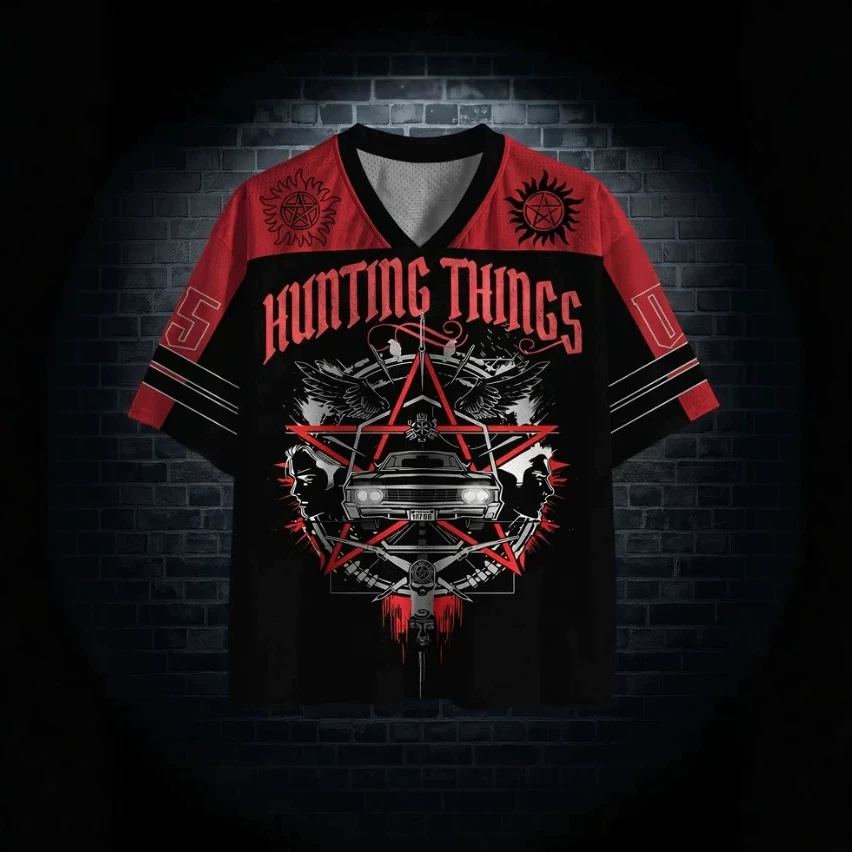 V-neck T-shirt With A Devil Skull Print photo 6