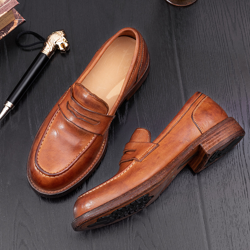 Gun Same Style Black Loafers Boys Lazy photo 1