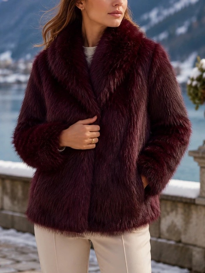 Fashionable Thickened All-Match Coat With A Large Notch Lapel For Autumn And Winter photo 6