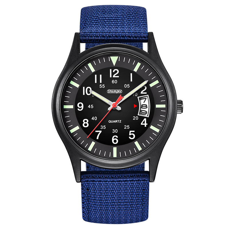 Mens Luminous Nylon-Strap Quartz Watch photo 2