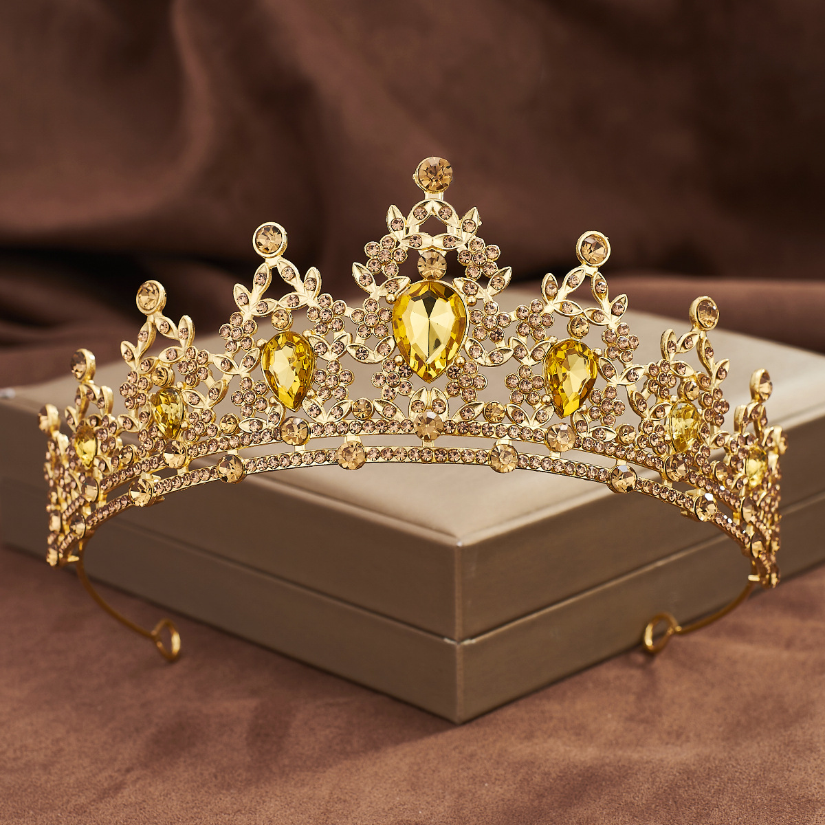 Rhinestone Headband Alloy Crown Wedding Dress Accessory photo 4