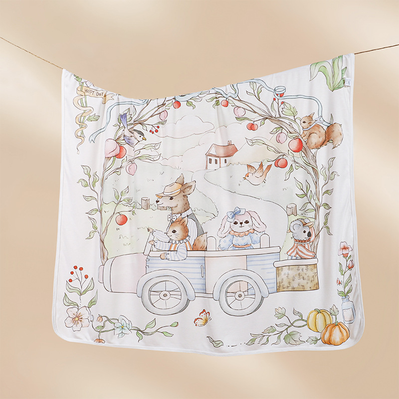 Newborn Swaddle Blanket Bamboo Cotton Thin Swaddle Wrap Hospital Baby Swaddling Blanket Infant Quilt Class A Anti-Startle Swaddle photo 4