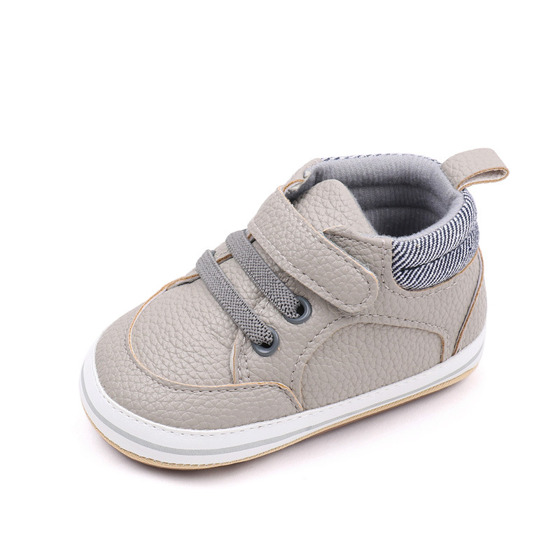 Fashionable Solid-color PU Leather First-walker Shoes For Babies photo 5