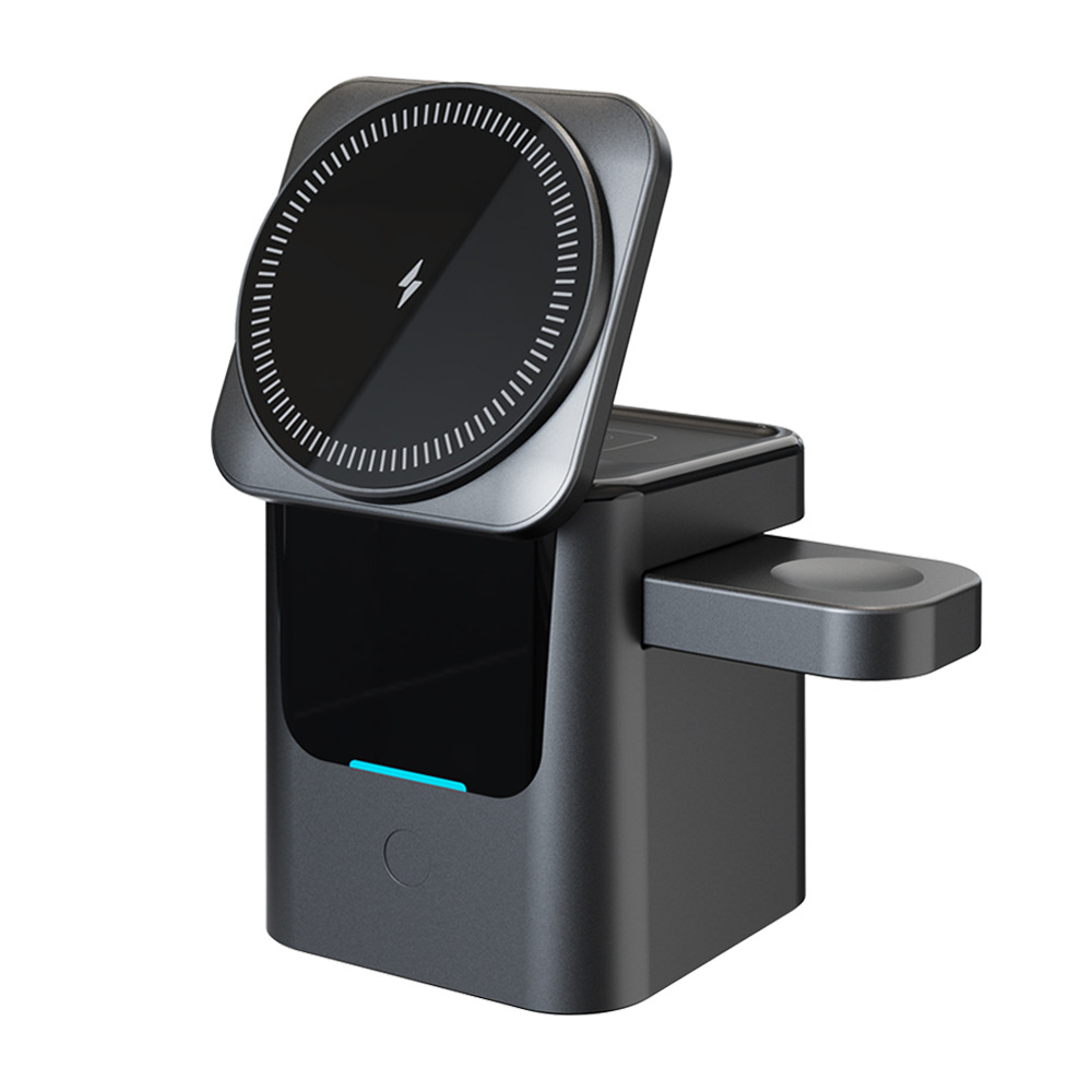 Electric Rotating Folding Multi-Function Magnetic Wireless Charging Stand photo 5