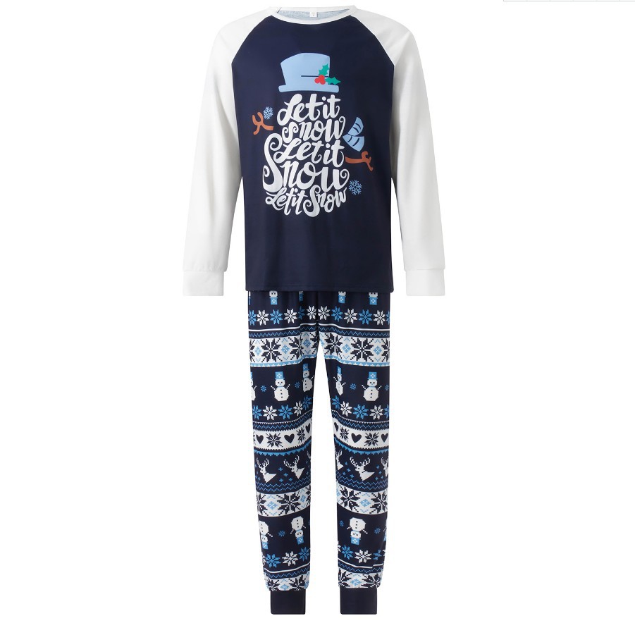 New Year Parent-child Outfits Autumn Wear For Family Of Three Or Four Long-sleeve Christmas Home Clothes photo 3