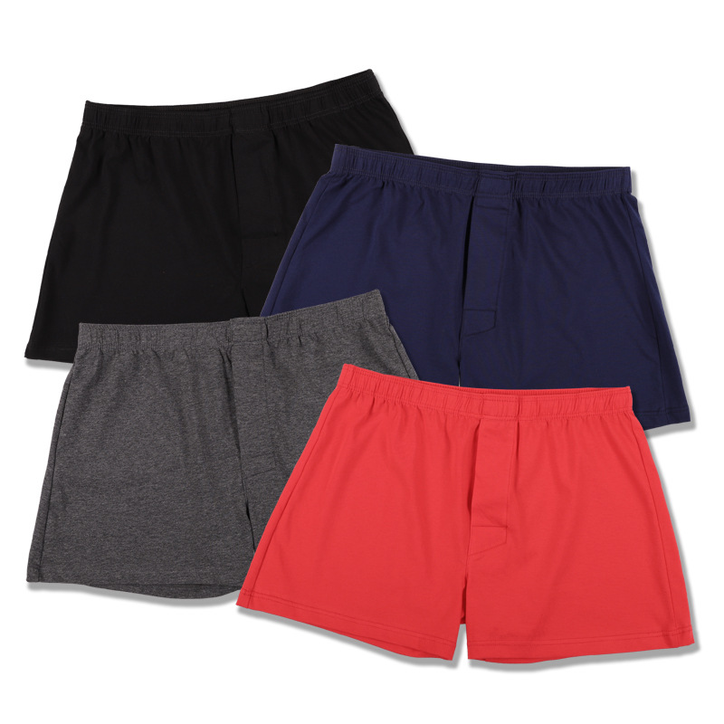 Mens Solid-Color Boxer Briefs Soft And Breathable photo 4