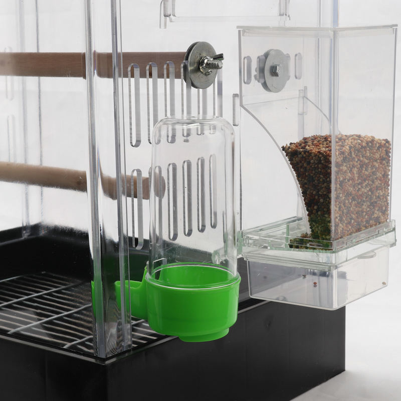 Transparent Automatic Plug-in Bird Food Container photo 6