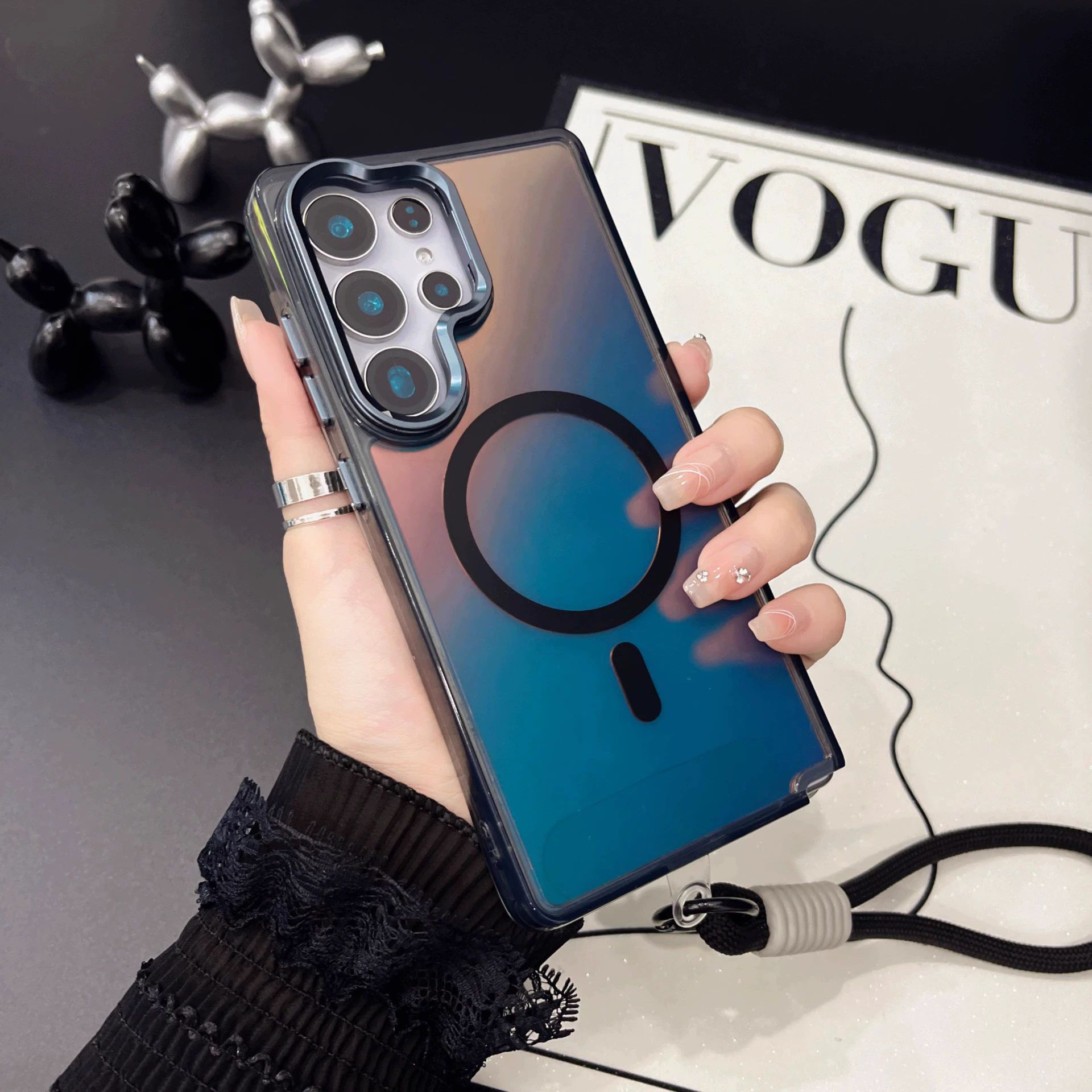Matte Gradient Metal Lens-Frame Phone Case photo 4