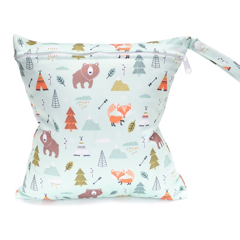 Cartoon-printed Single-zipper Diaper Bag For Babies Storage Pouch photo 4