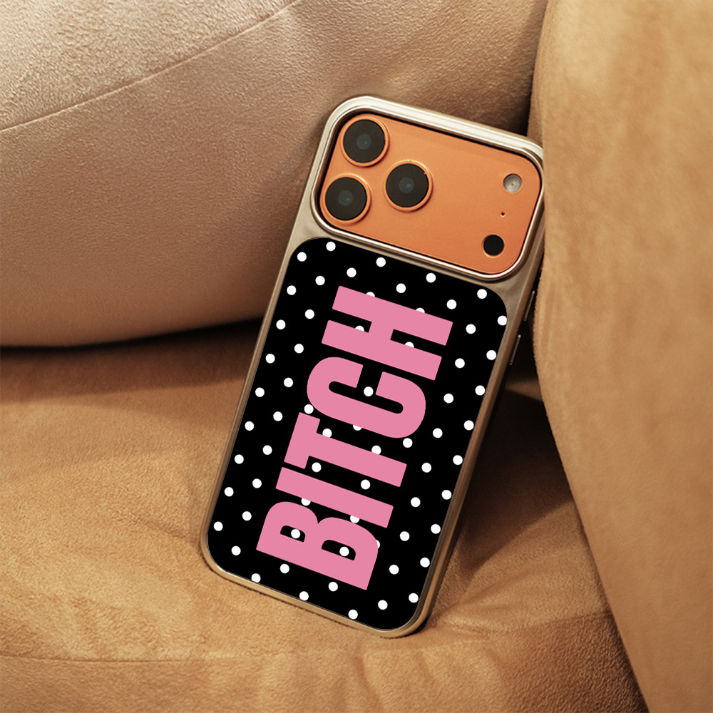 White Polka-dot Matte Magnetic Phone Case With Black Edges photo 3