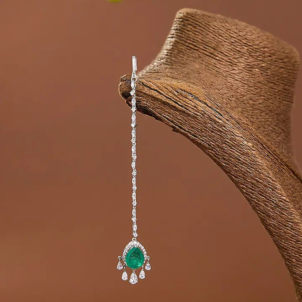 European And American Bohemian Rhinestone Hair Chain Headpiece photo 2