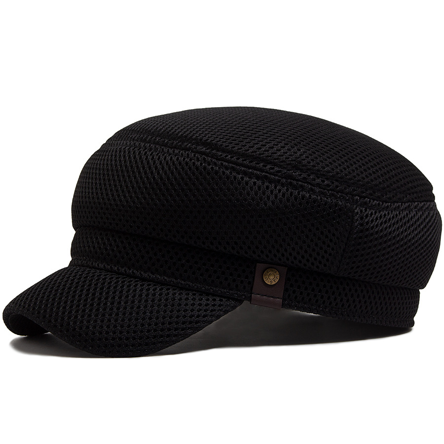 Retro Artistic Flat-top Breathable Mesh Casual Cap photo 6