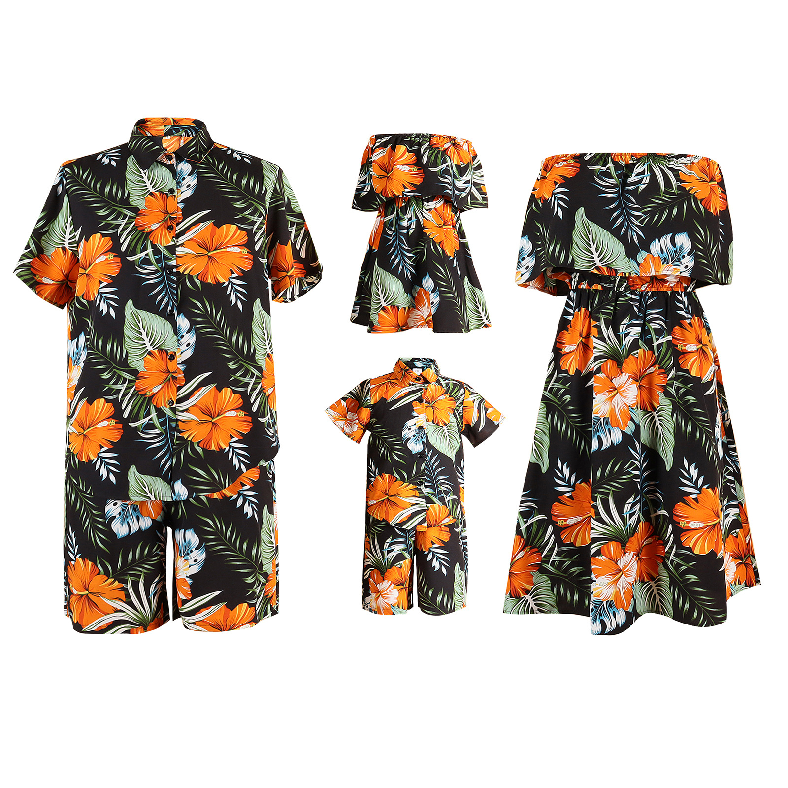 A Family Of 4 Vacation Travel Family Hawaii Parent-child Suit photo 5