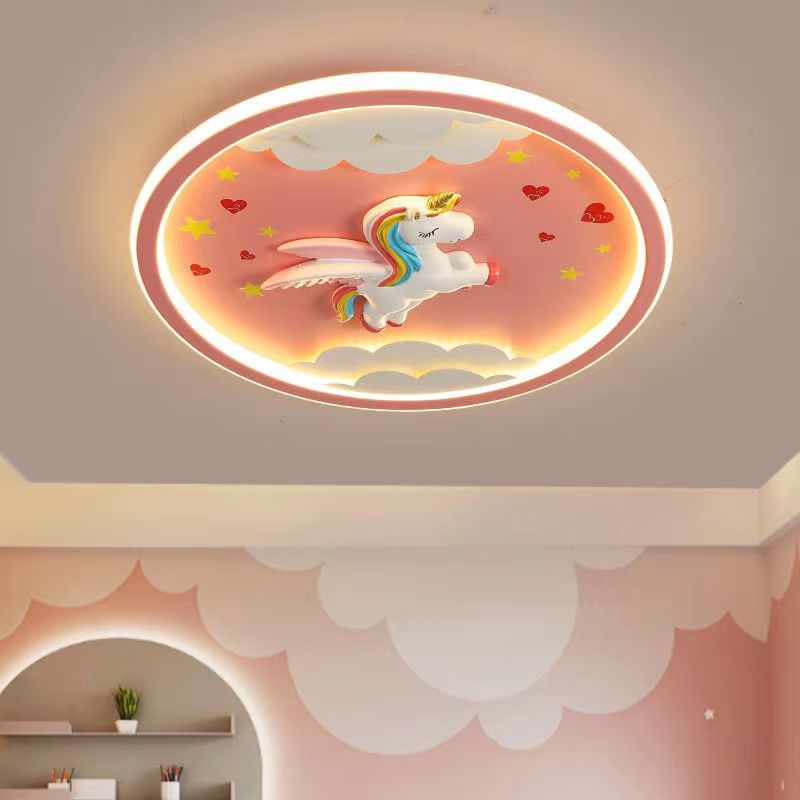 Cartoon Astronaut Airplane Rocket Starry Sky Ceiling Light For Kids Rooms photo 6