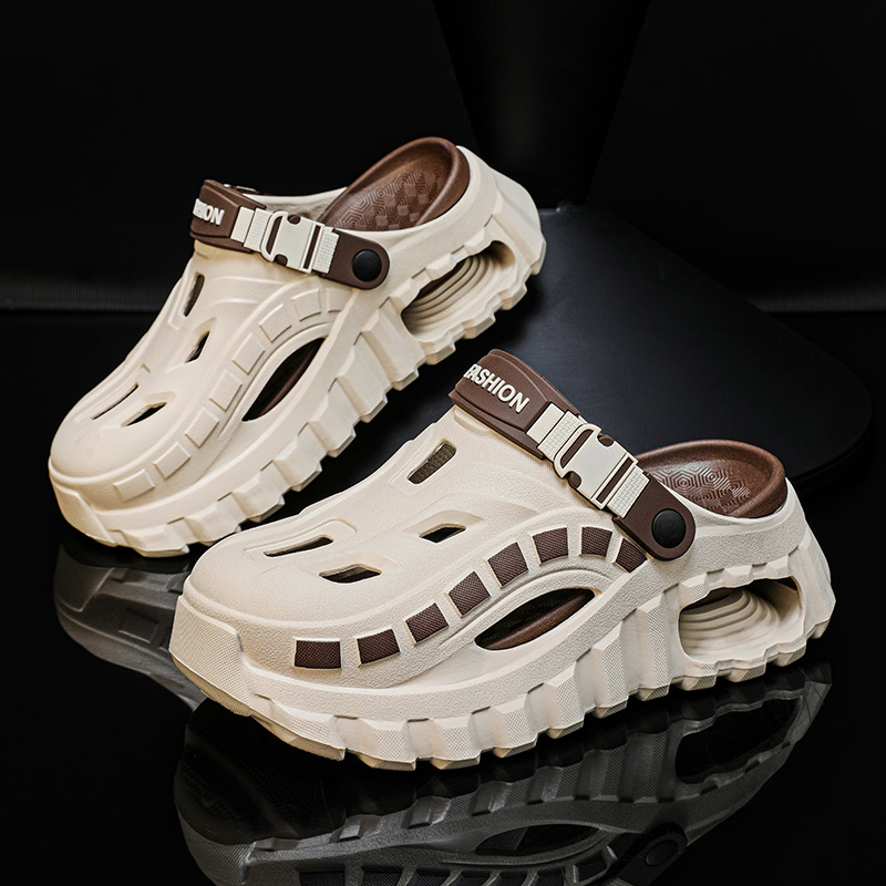 Mens Outdoor Driving And Casual Wear Cushioned Closed-toe Sports Slippers photo 5