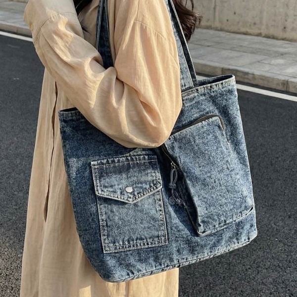 Denim Large-capacity Versatile Casual Shoulder Crossbody Bag photo 5