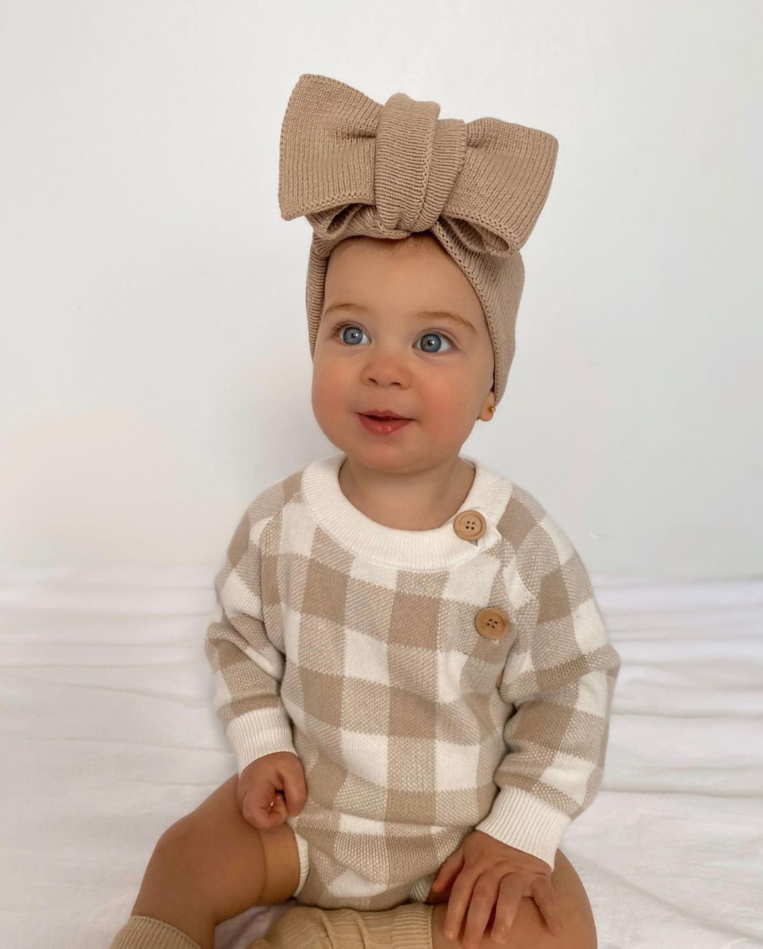 Newborn Cotton Yarn Knitted Headband photo 2