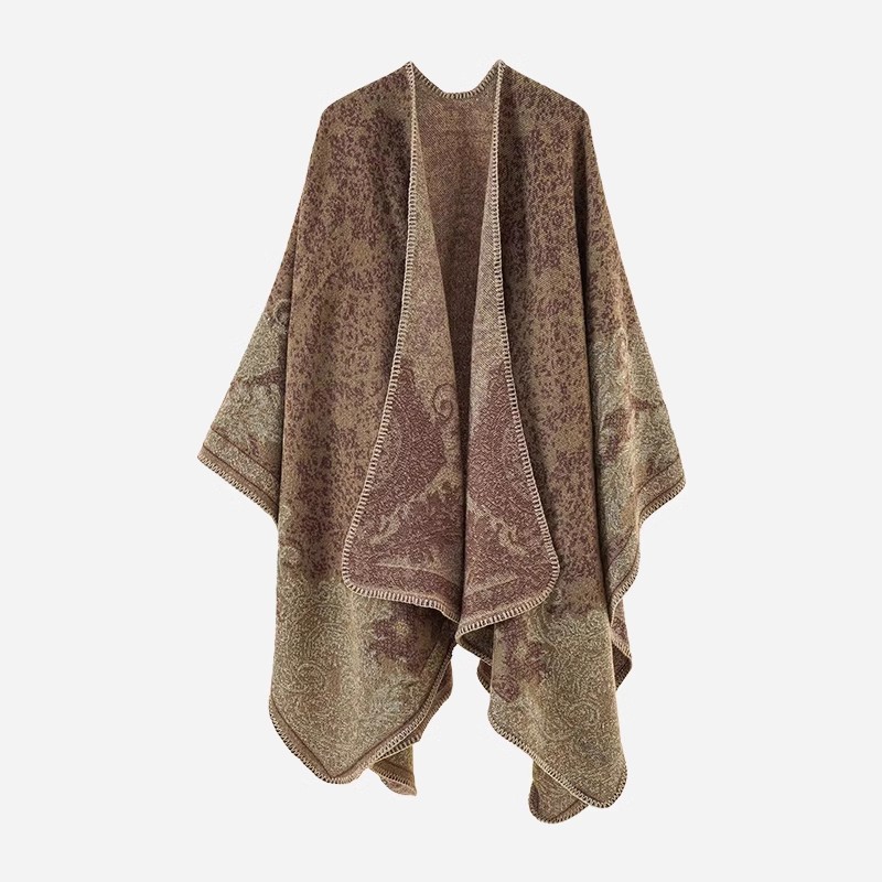 Peacock Blue Shawl Women's Cloak Cape photo 3