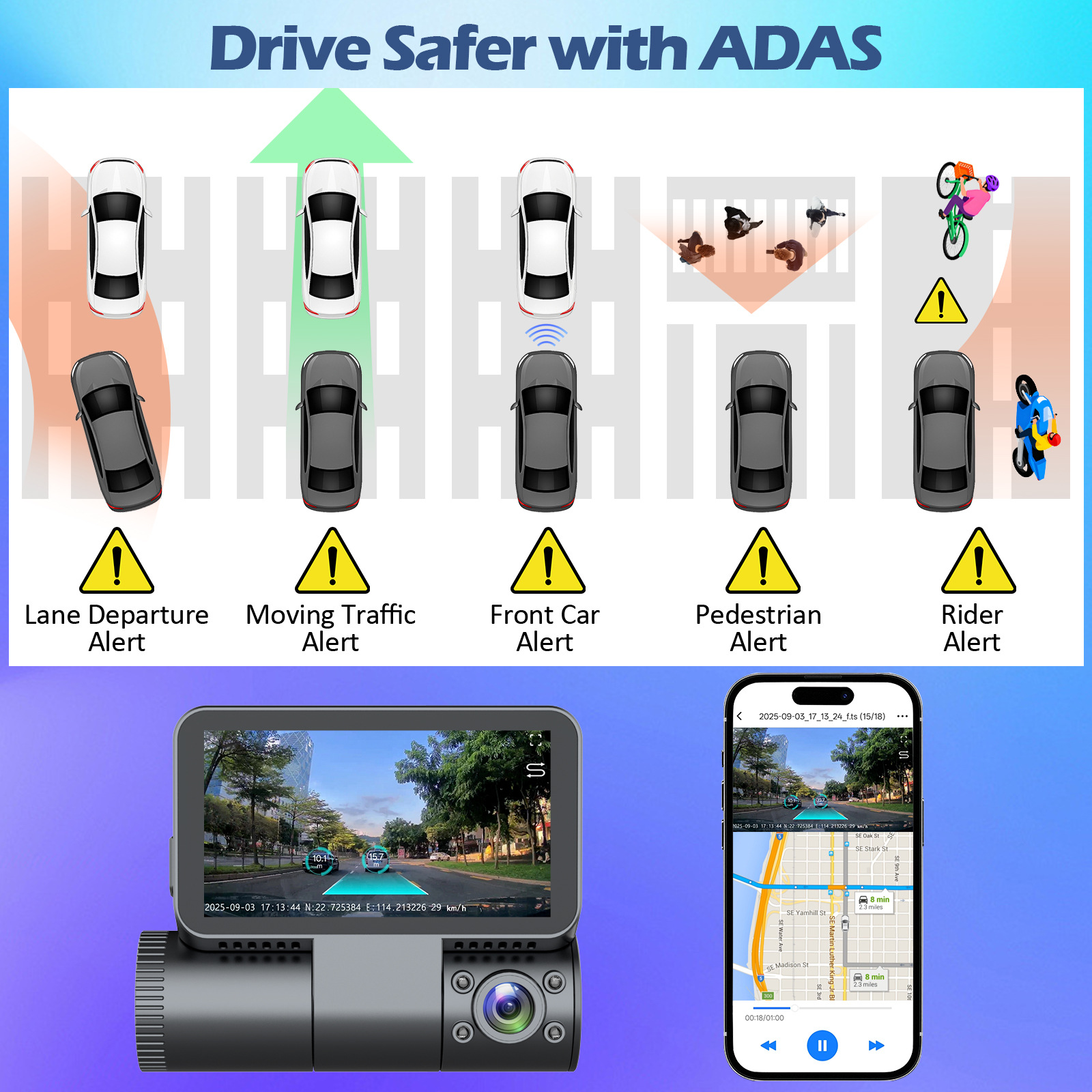 58G Smart Touchscreen Dash Cam photo 5