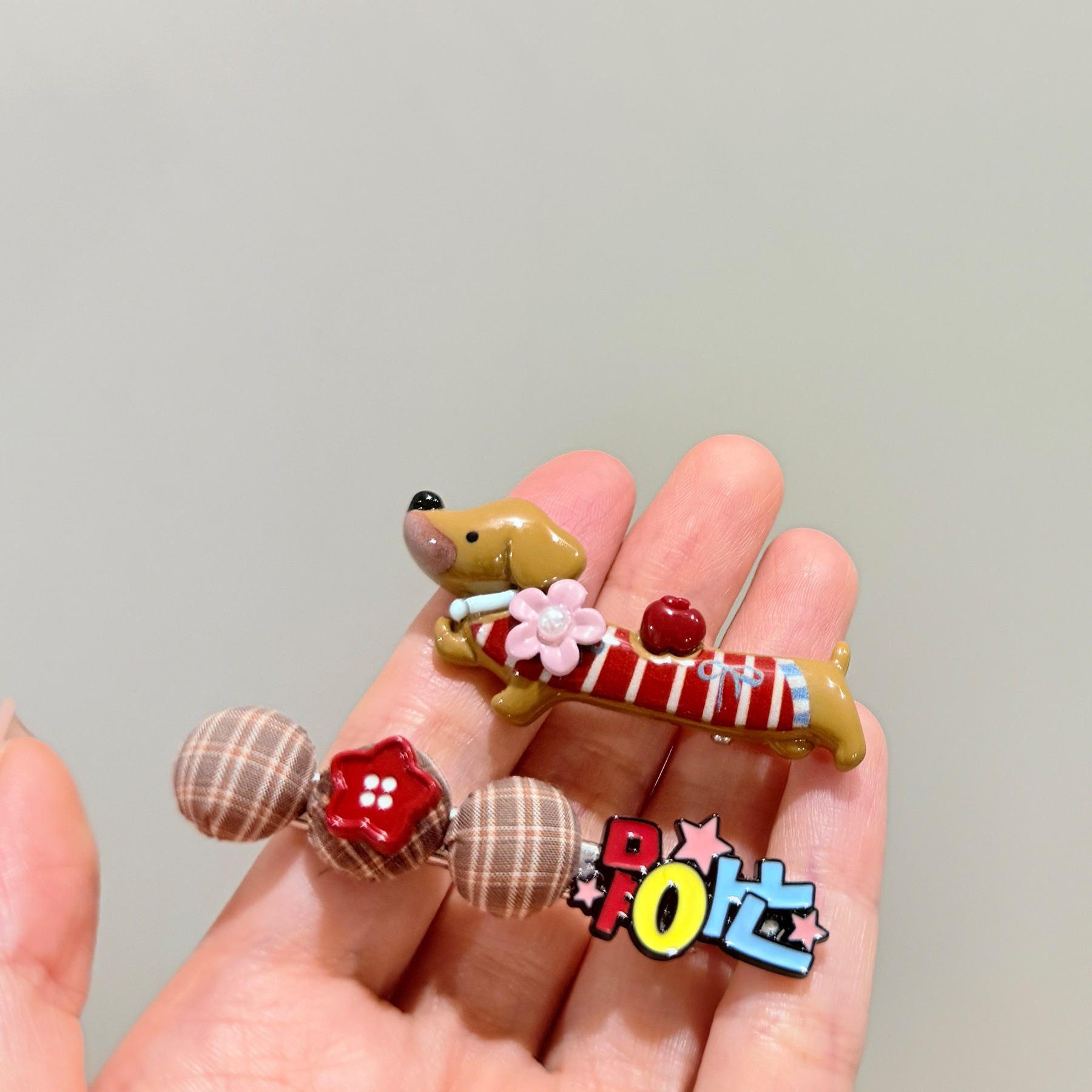Cartoon Dachshund Hair Clip For Women photo 2