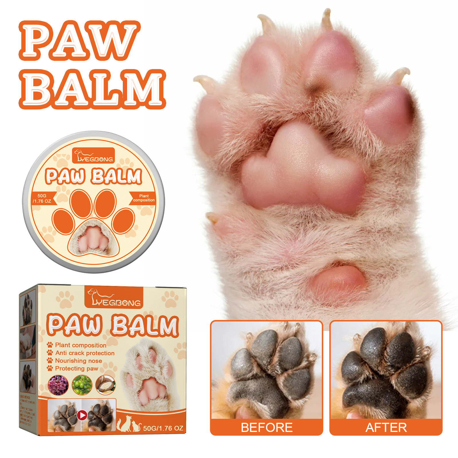 Anti-chapping, Moisturizing Pet Paw Balm photo 6