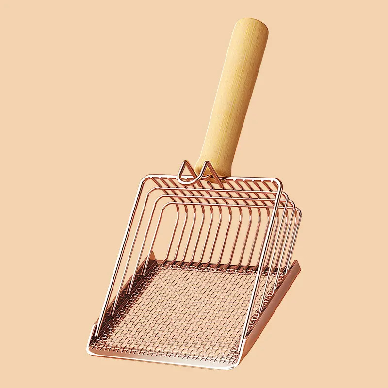Stainless Steel Two-in-one Fine Metal Cat Litter And Tofu Sand Scoop Large Size photo 3