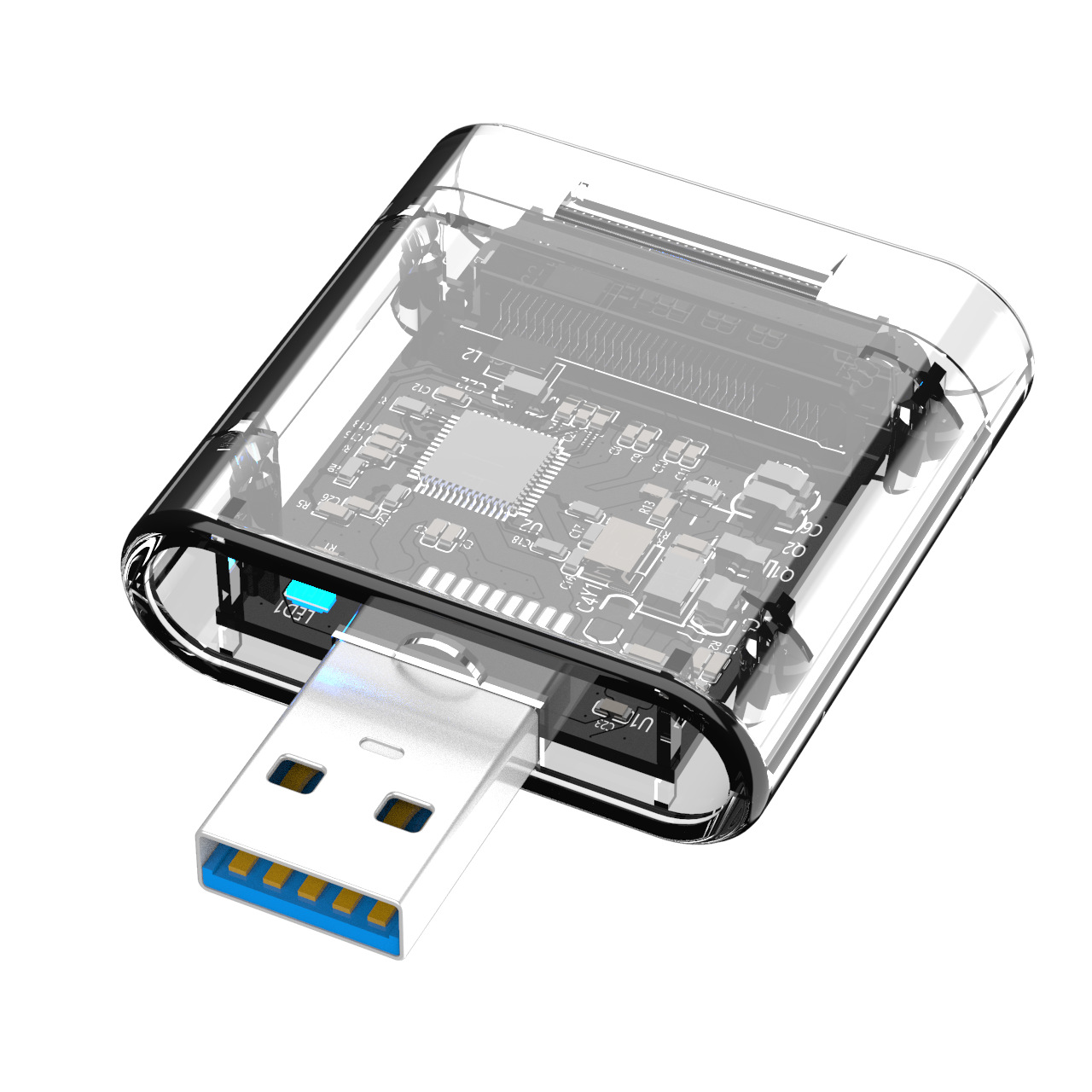 Transparent And Creative Solid State Mobile Hard Disk Box USB Interface photo 4