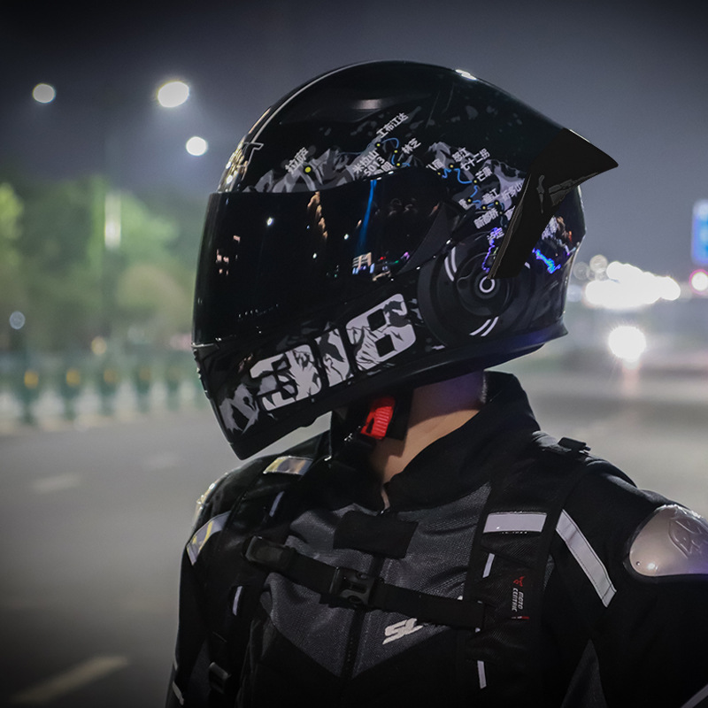 Motorcycle Helmet Mens Retro Chopper Aish Full-Cover Cool Electric Bike Safety Helmet photo 6