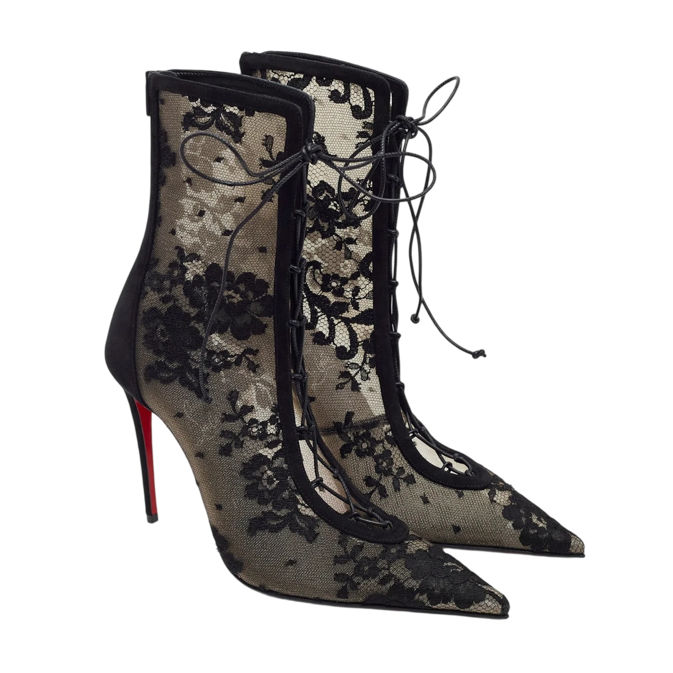 Sexy Sheer High-heeled Lace-up Ankle Boots photo 6
