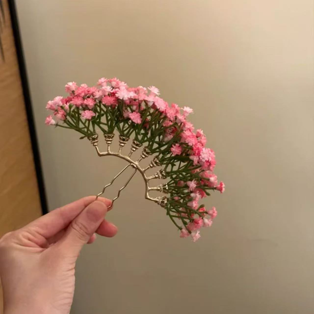 Babys-breath Flower Hairpin Womens Hair Ornament photo 8