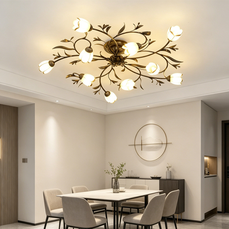 Creative Floral Country-style French Lighting Fixtures photo 5