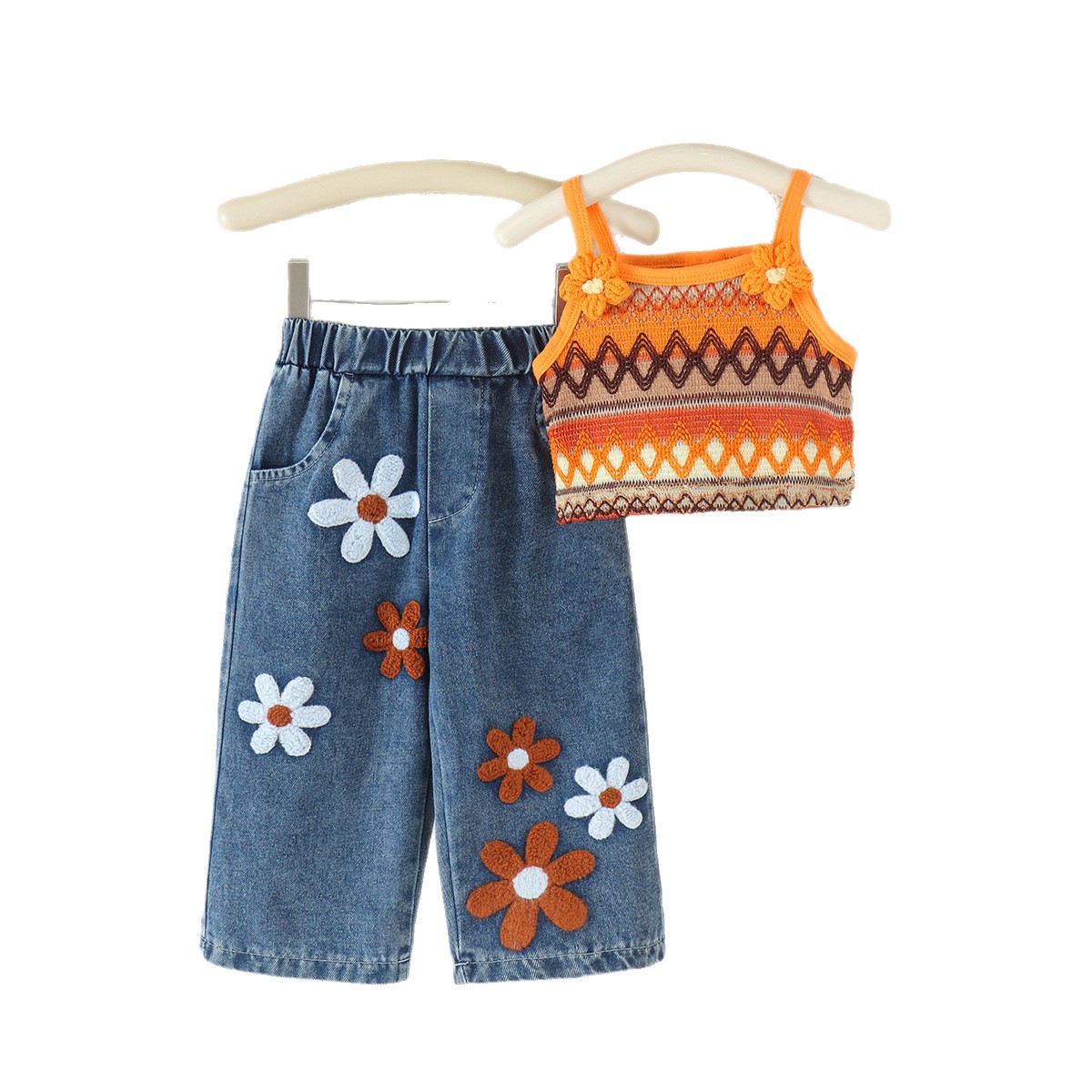Vest And Blue Trousers Childrens Two-piece Set photo 4