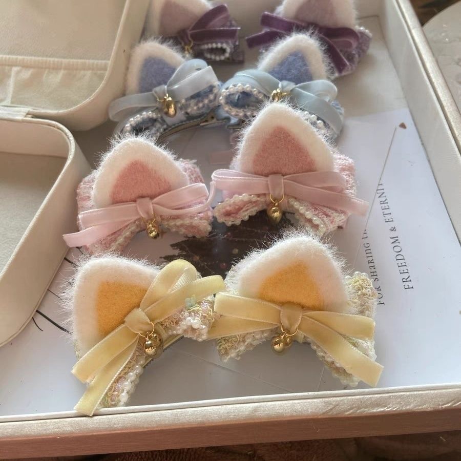 Cute Cat-ear Bow Hair Clip photo 1