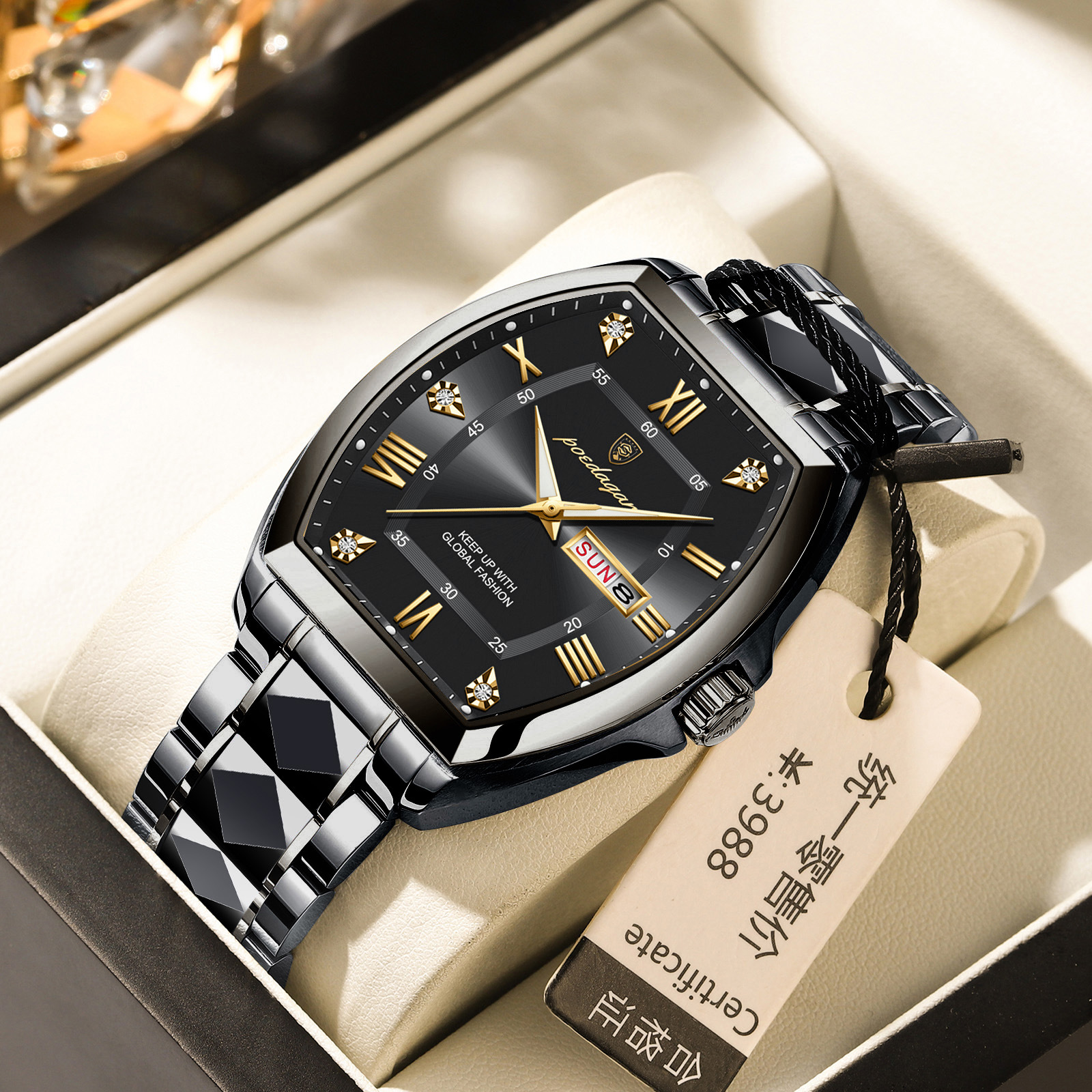 Waterproof Luminous Barrel-shaped Quartz Mens Watch photo 6