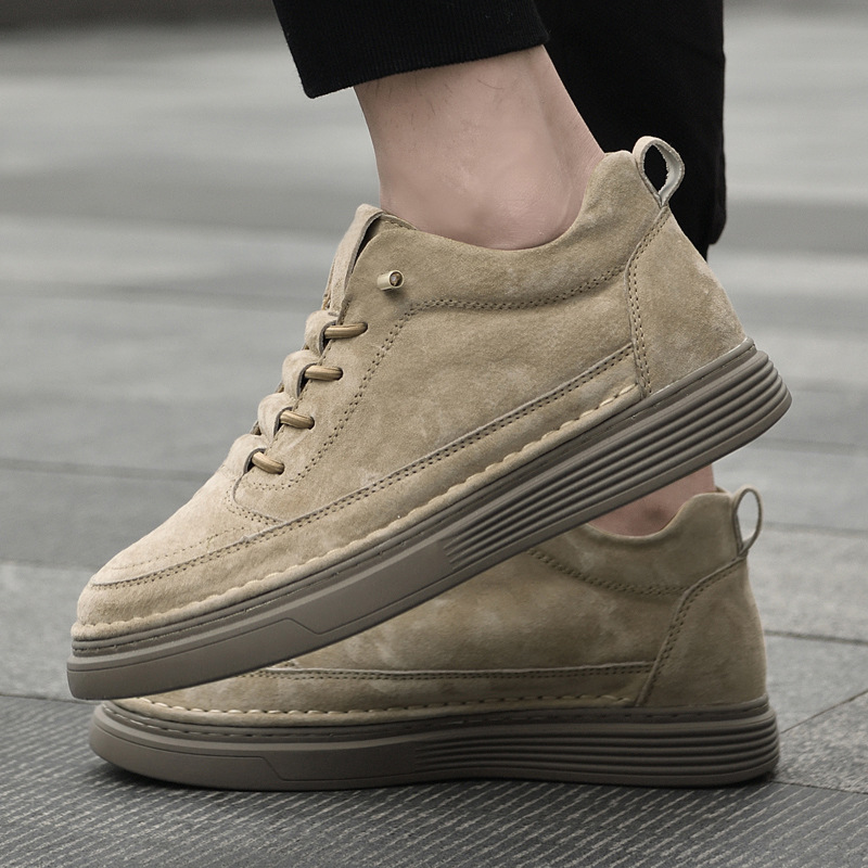 Genuine Leather Casual Shoes Sneakers Suede And Nubuck Leather photo 3