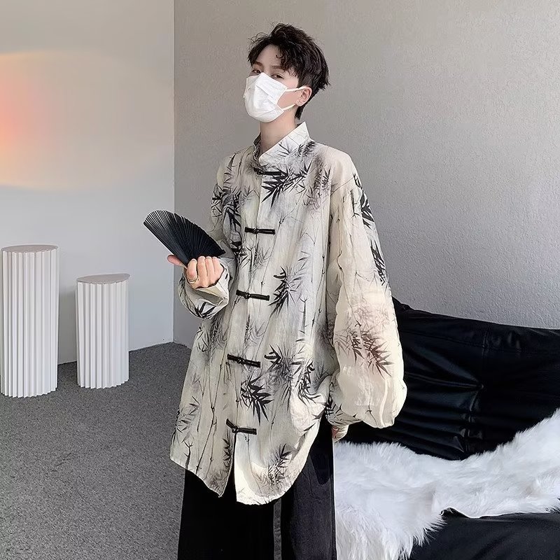 Fashionable Casual Men's Top Vintage Shirt photo 5