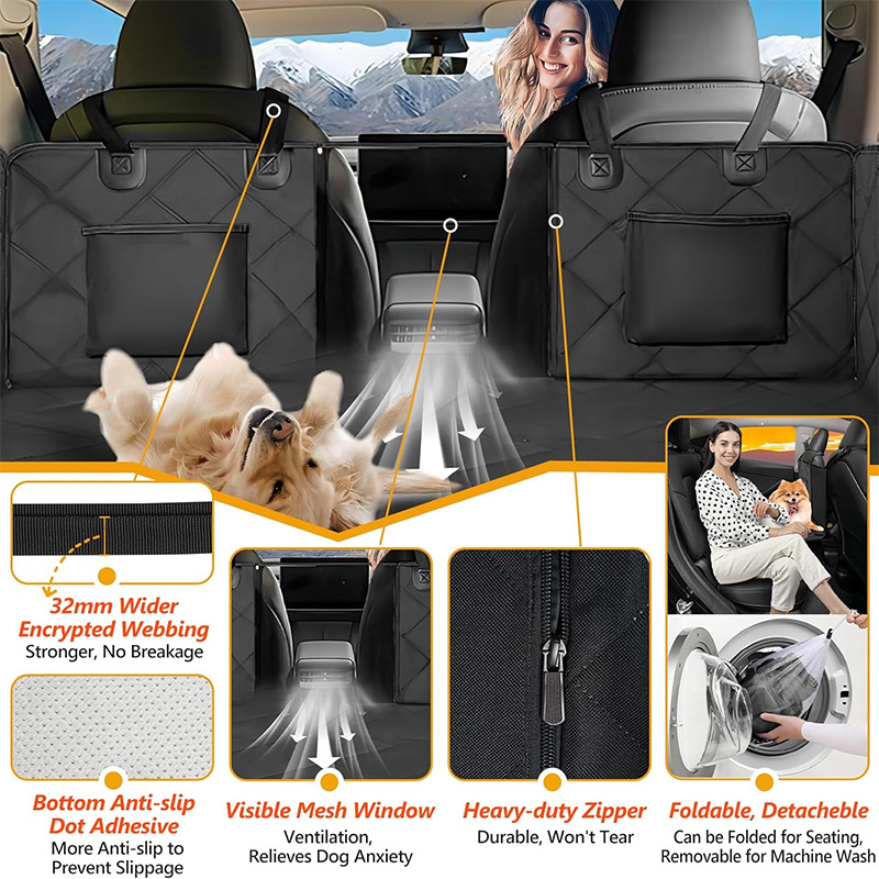 Waterproof And Stain-Resistant Pet Car Rear Seat Mat photo 6