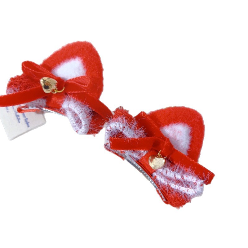 Cute Cat-ear Bow Hair Clip photo 5