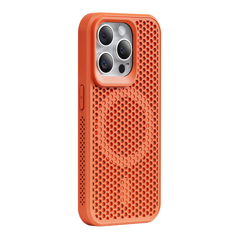17ProMax Honeycomb Hole Heat Dissipation Magnetic Suction Phone Case photo 6