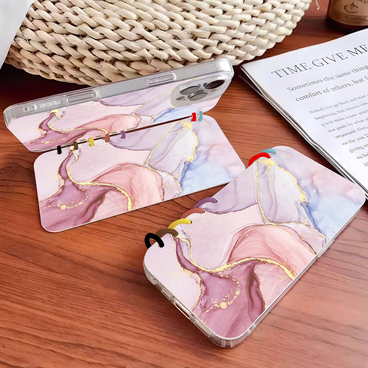 Colorful Patterned Notebook-Style Flip Phone Case photo 4