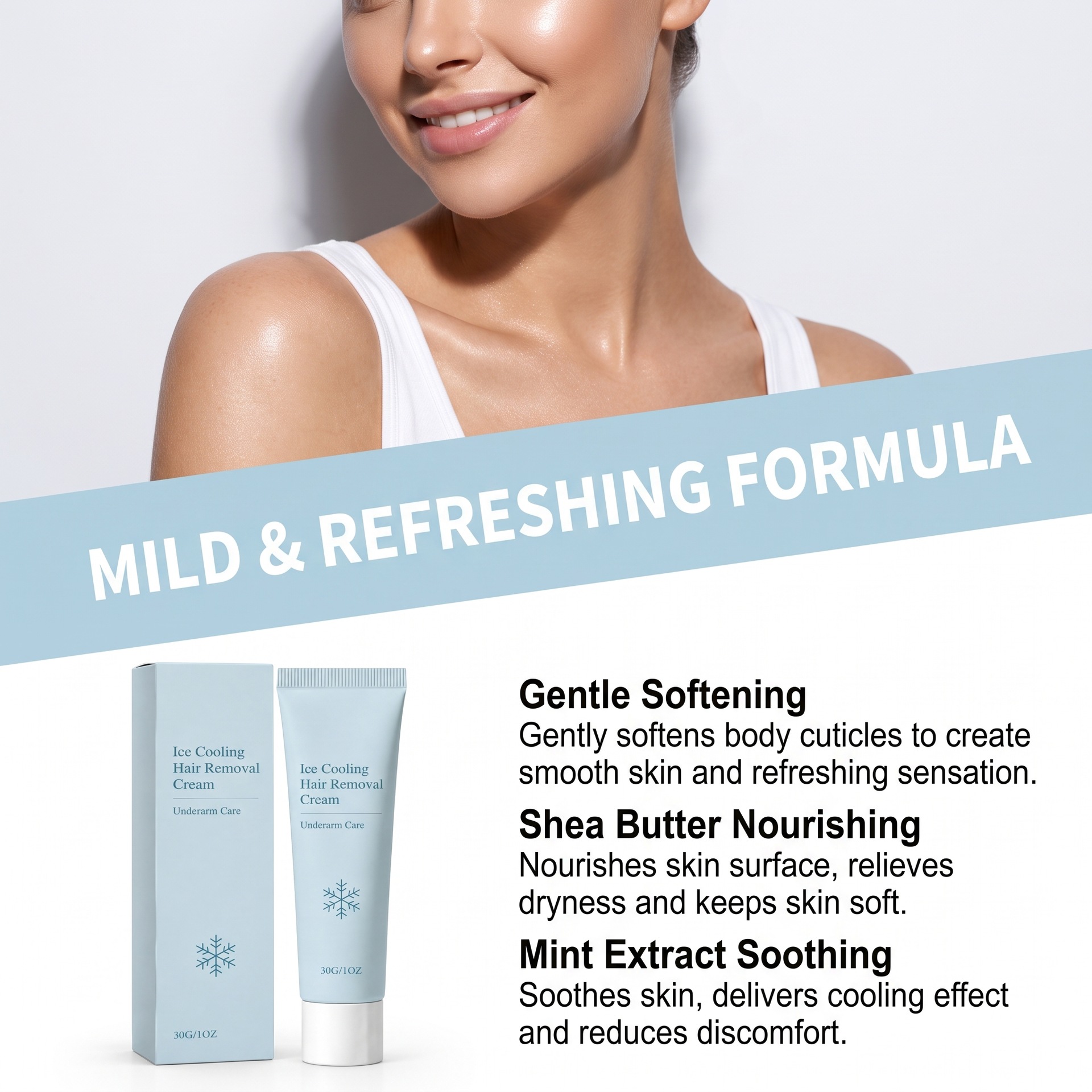 Icy Mint Cooling Body Gentle Hair Removal Cream photo 5