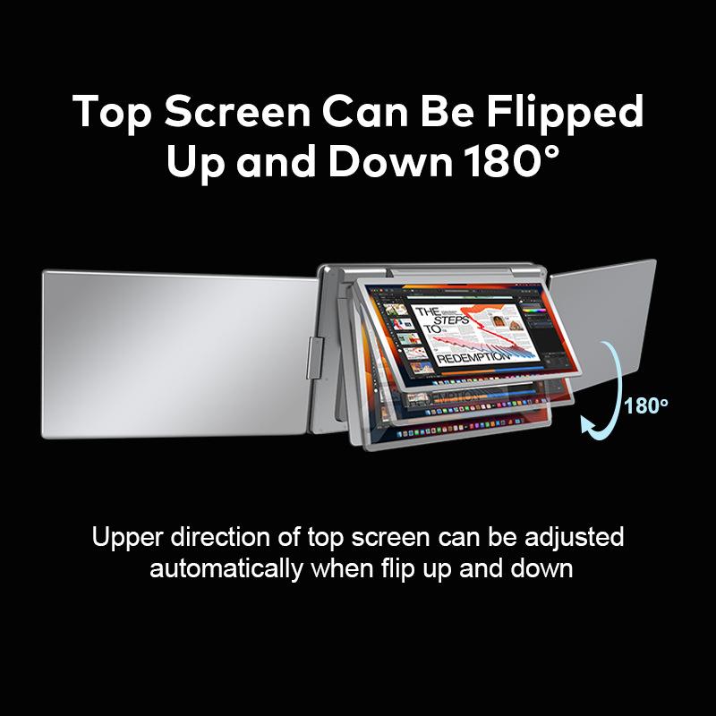 Portable Triple-screen Display Connect Three Screens With A Single Cable Laptop Secondary Display Monitor photo 7