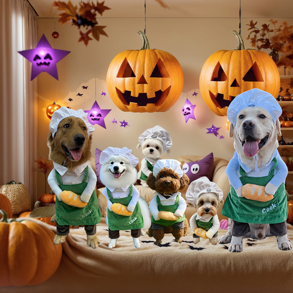 Pet Chef Costume Funny Style Universal Fit photo 1