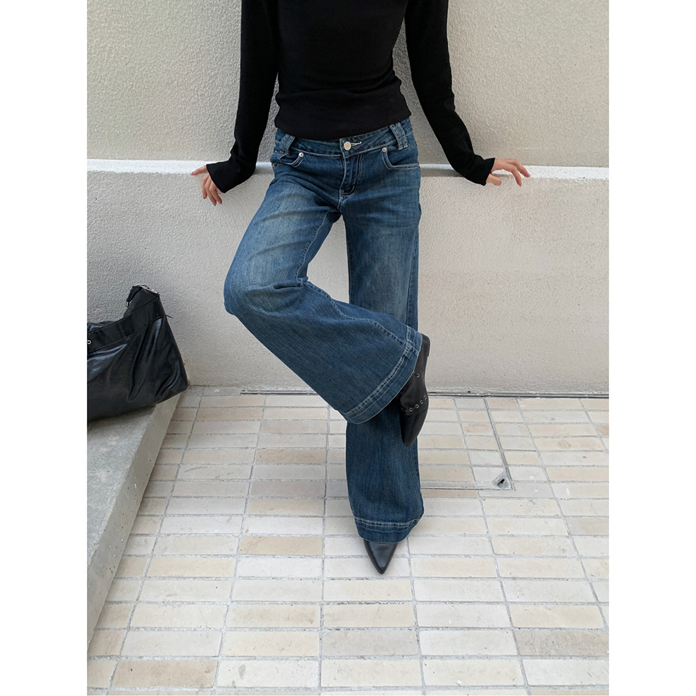 Retro Street-style Bootcut Jeans For Women photo 2