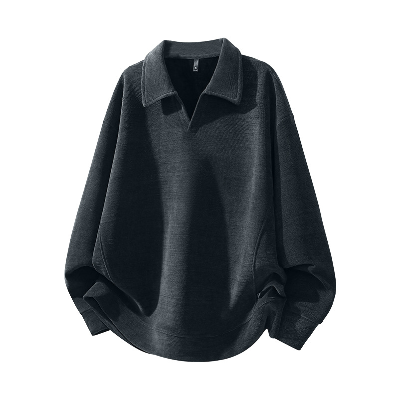 Mens Casual Long-Sleeve Lapel Top For Autumn And Winter photo 4