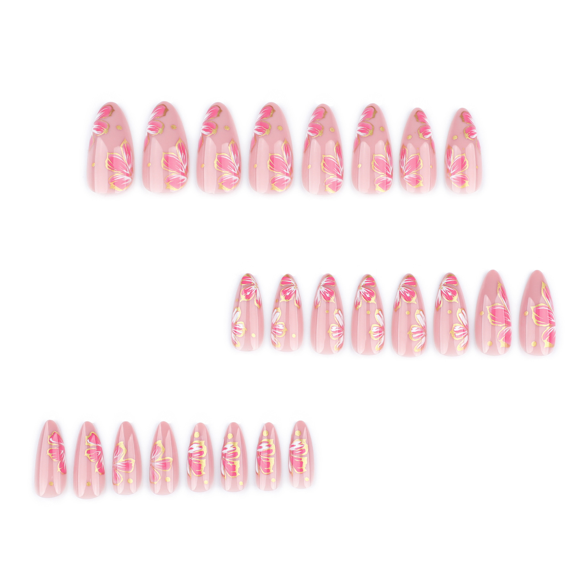 Detachable Short Almond-shaped Nail Tips For Manicure photo 5