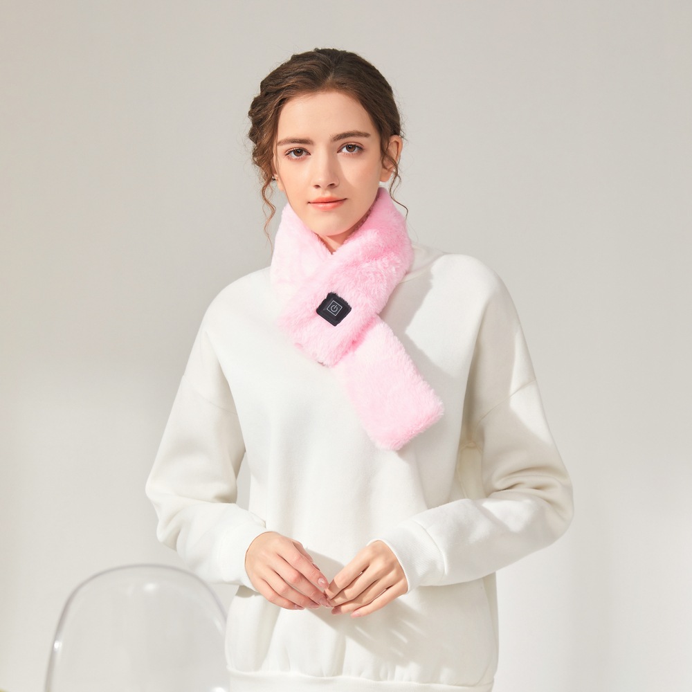 Heated Scarf With Three Temperature Settings, Made From Faux Rabbit Fur photo 6