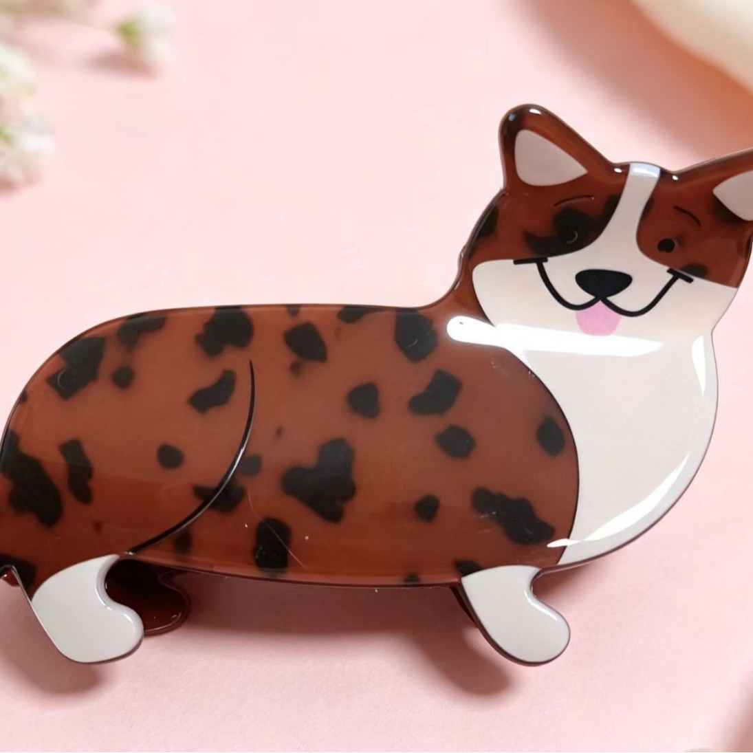Cute Animal Dachshund Corgi Half Topknot Ponytail Clip Hair Accessory photo 5
